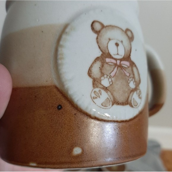 Vintage Otagiri original brown teddy bear pottery mugs - Picture 4 of 4